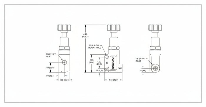 Proportioning Valve with Line Fittings