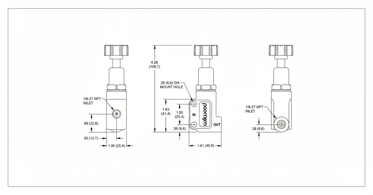 Proportioning Valve with Line Fittings