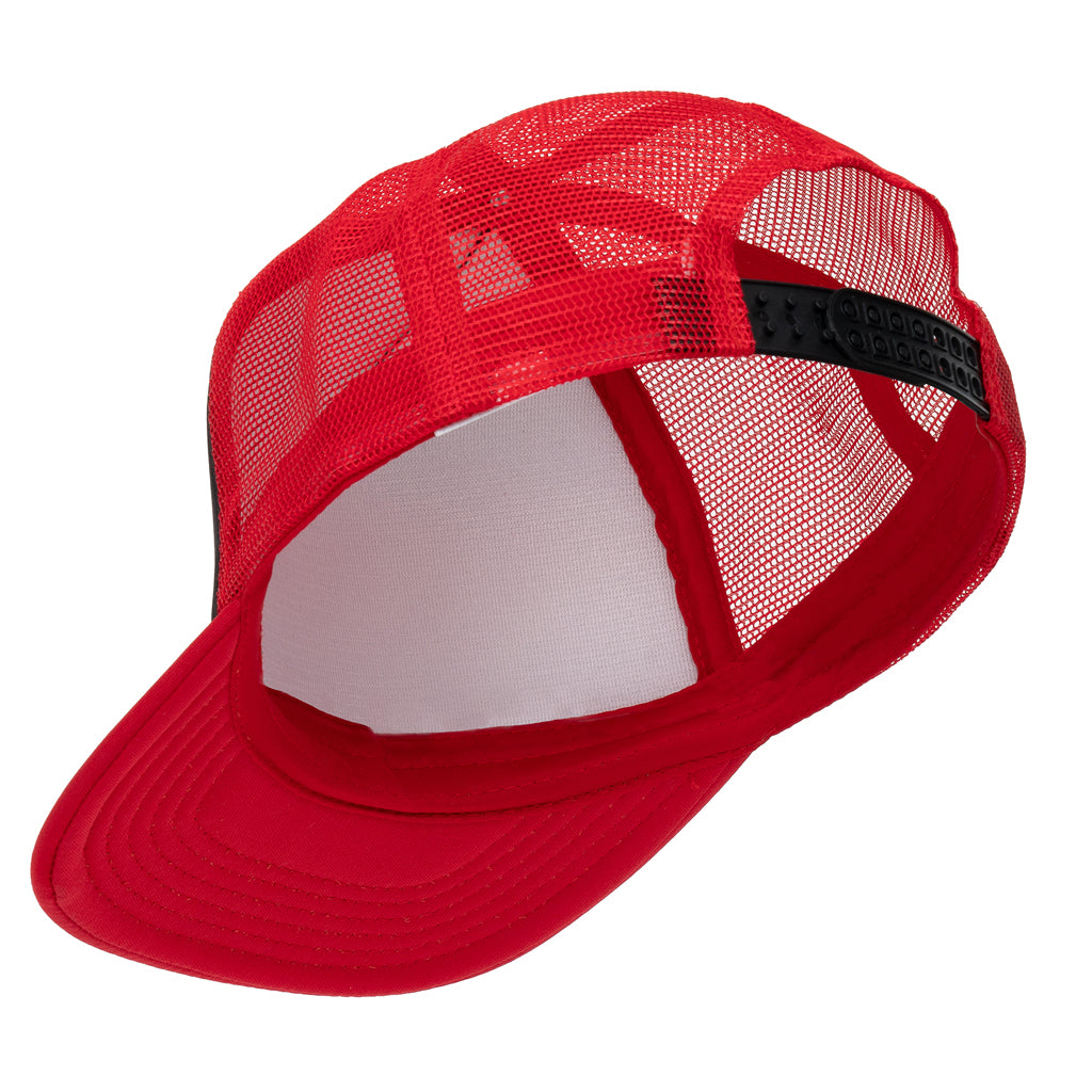 Wilwood Mesh Hat - Flat Bill Black and Red