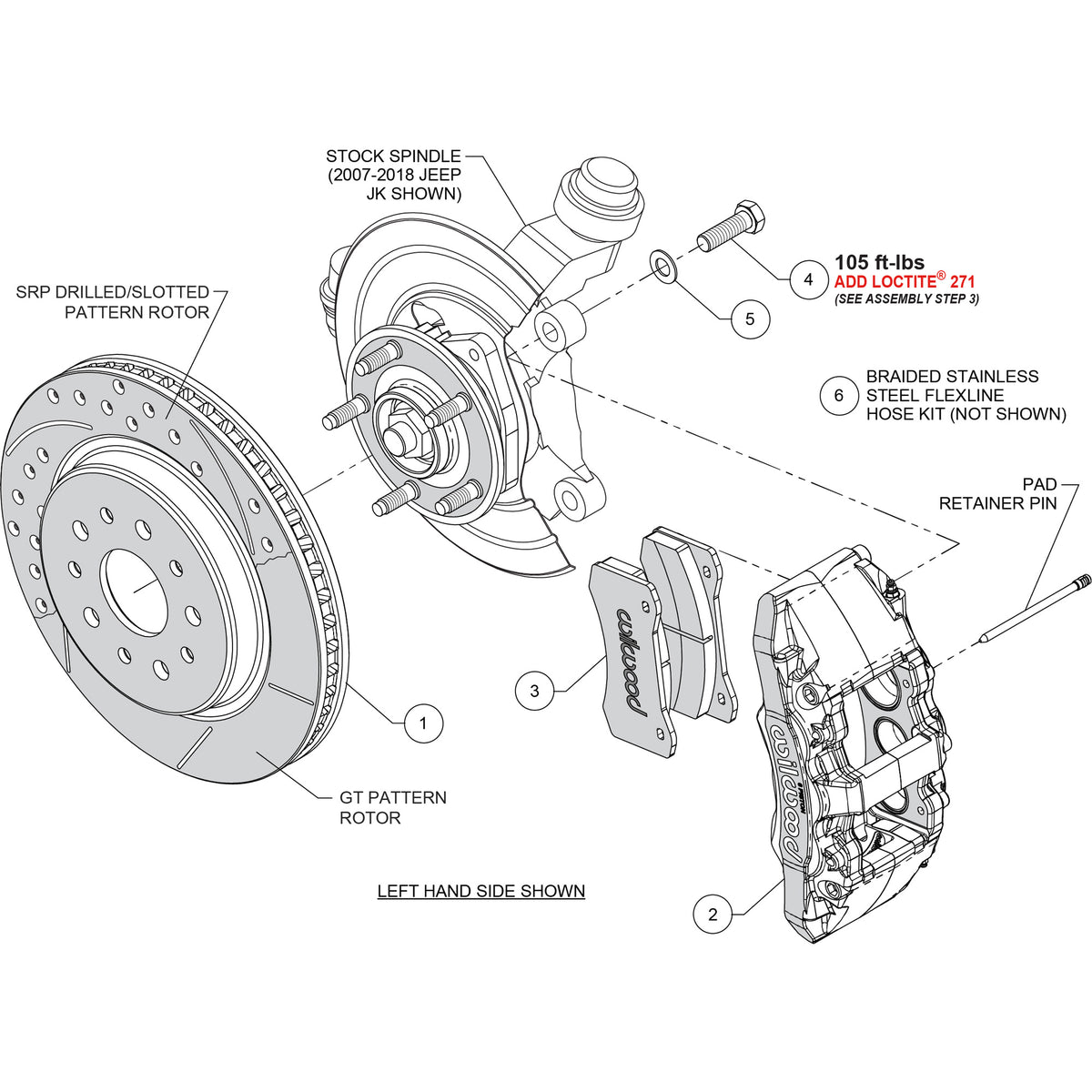 AERO6-DM Direct-Mount Brake Kit - Jeep JL/JT (2020-2025)