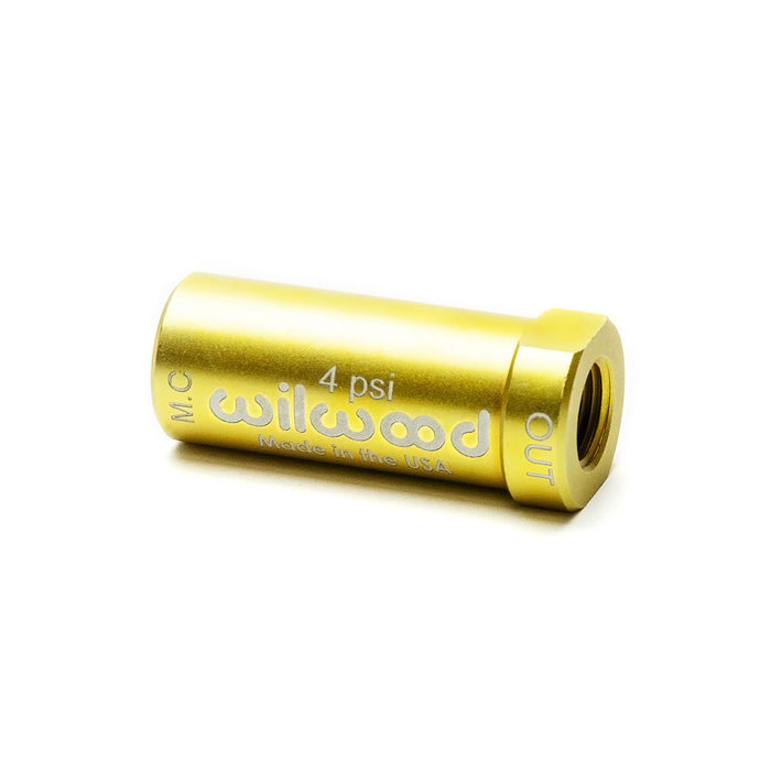 Residual Pressure Valve 4 lb., Gold