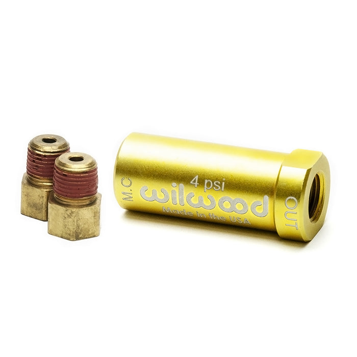 Residual Pressure Valve 4 lb., Gold