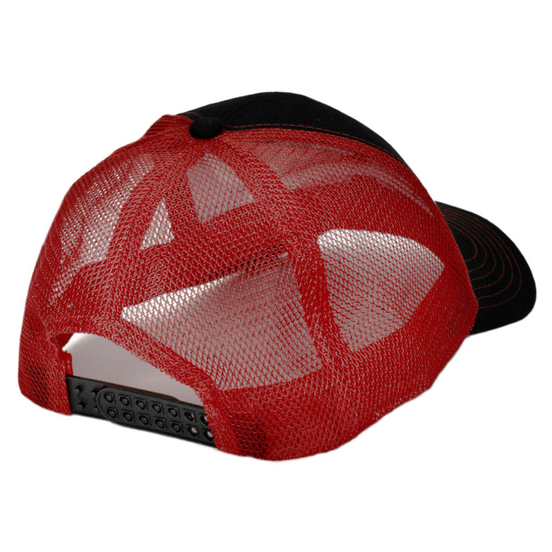 Wilwood Mesh Hat - Formed Bill Black and Red
