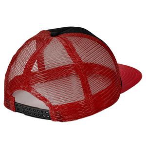Wilwood Mesh Hat - Flat Bill Black and Red