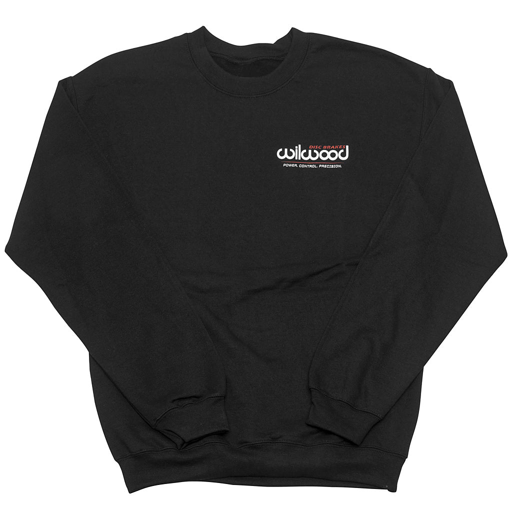Wilwood crew neck sweatshirt front - black