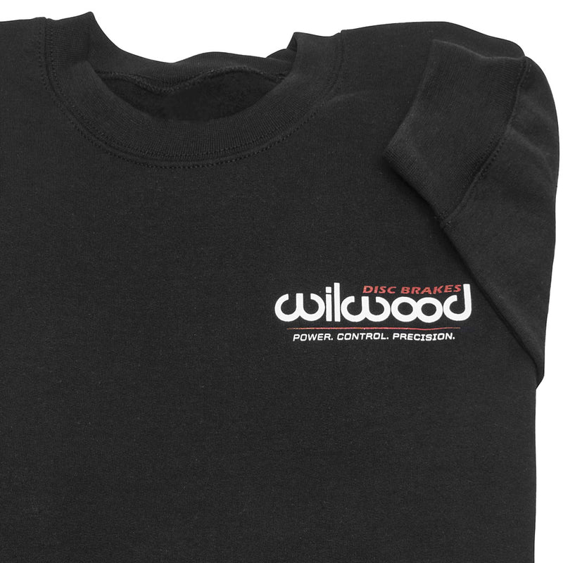 Wilwood crew neck sweatshirt front logo - black